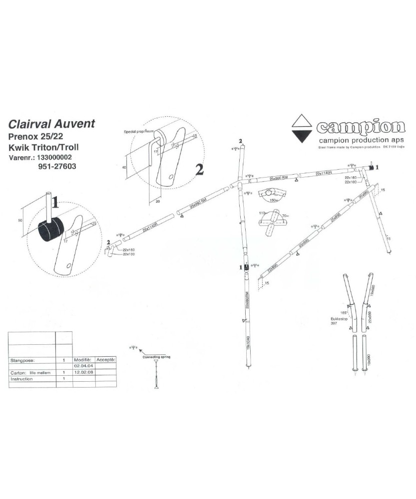 ARMATURE ERIBA KWIK TRITON-TROLL ACIER Loisirs Caravaning