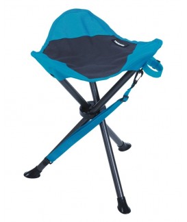 TABOURET ACIER GRIS/TURQUOISE TRIGANO Loisirs Caravaning