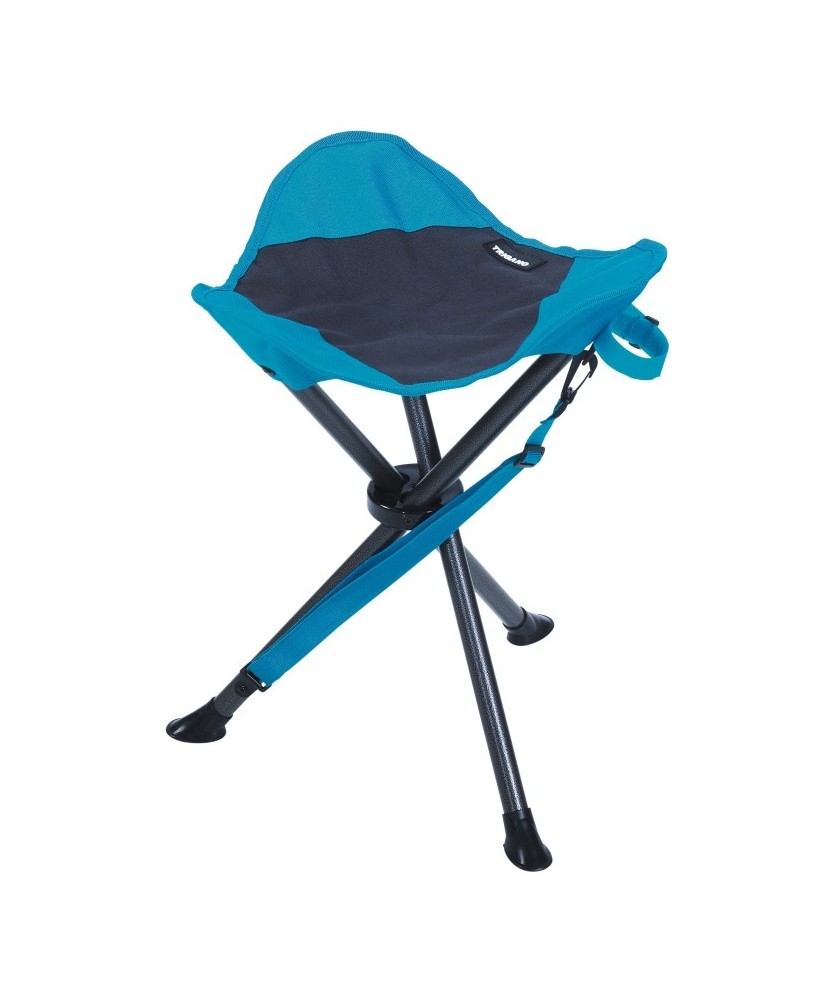 TABOURET ACIER GRIS/TURQUOISE TRIGANO Loisirs Caravaning