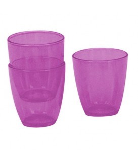 SET DE 4 VERRE ACRYLIQUE ROSE