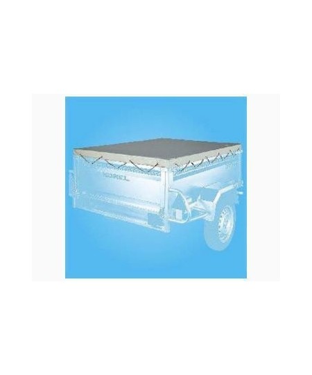 Bâche De Remorque Plate 209x115x10cm - Tissu Oxford 420D Renforcé, Imperméable Et Indéchirable - Avec Corde Incluse