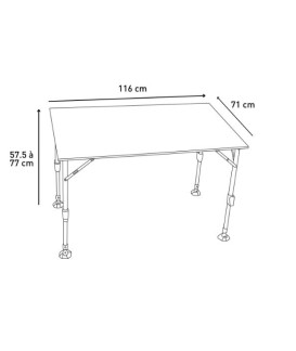 TABLE NID D'ABEILLE TRIGANO L Loisirs Caravaning