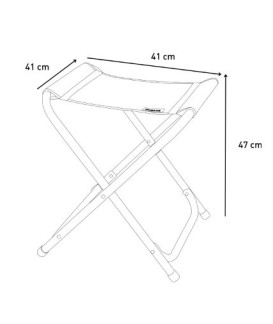 TABOURET PLIANT ALU TRIGANO COLORIS NOIR Loisirs Caravaning