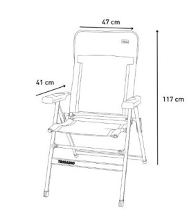 FAUTEUIL ALU DOSSIER HAUT BASALTE TRIGANO Loisirs Caravaning