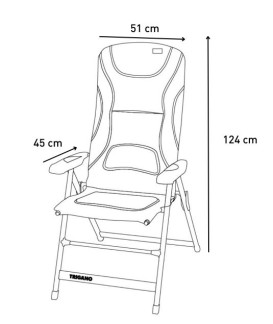 FAUTEUIL MATELASSE COLORIS GRAPHITE TRIGANO Loisirs Caravaning