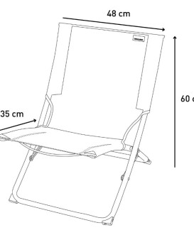 CHAISE DE PLAGE EMERAUDE Loisirs Caravaning