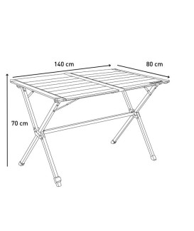 TABLE ALU 140 TRIGANO Loisirs Caravaning