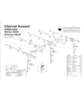 ARMATURE AUVENT CLAIRVAL AKINOX A0 à J9 Loisirs Caravaning