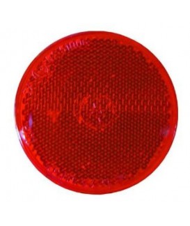 4 Réflecteurs Ronds Rouges 60 Mm - Autocollants, Sécurité Remorque & Caravane - Certifiés E-mark