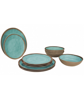 VAISSELLE HALO MELAMINE AQUA Loisirs Caravaning