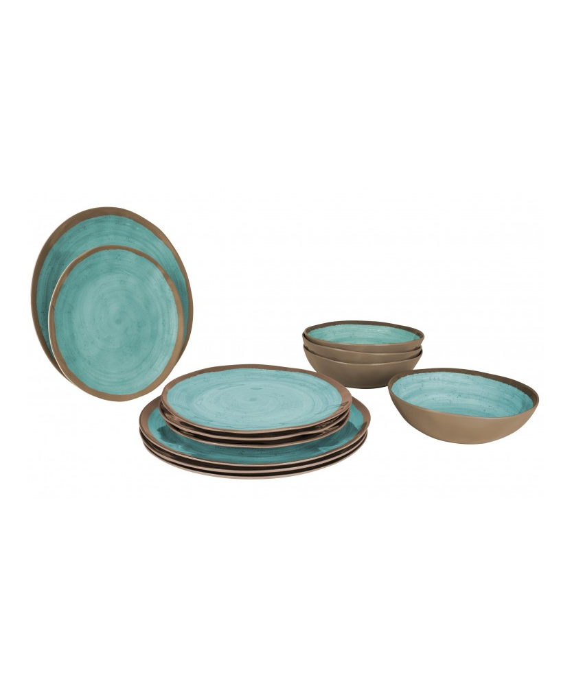 VAISSELLE HALO MELAMINE AQUA Loisirs Caravaning