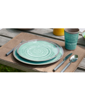 VAISSELLE HALO MELAMINE AQUA Loisirs Caravaning