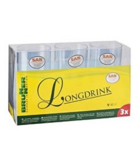 SET DE 3 VERRES LONGDRINK EN SAN Loisirs Caravaning